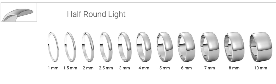 Half Round Standard Fit Lightweight Band