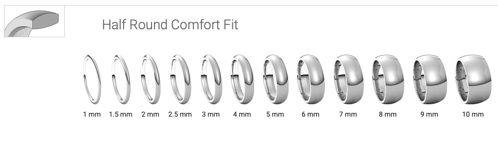Classic Half Round Comfort Fit Band