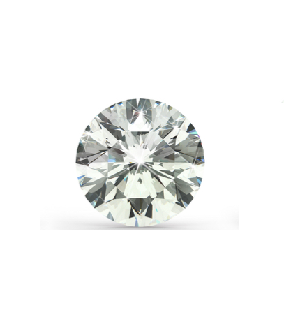 Round diamond on a white background