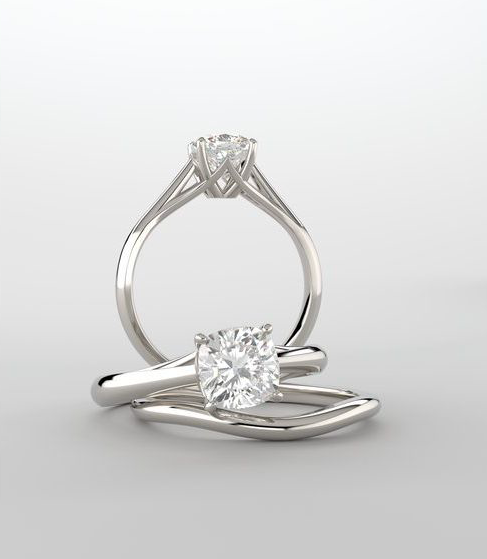 Lab Grown Diamond Round Cut Solitaire Engagement Ring