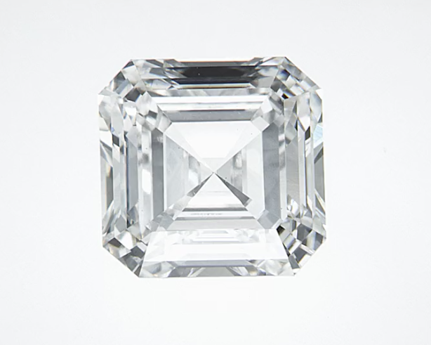 Asscher Cut Lab Grown Diamond Cathedral Engagement Ring